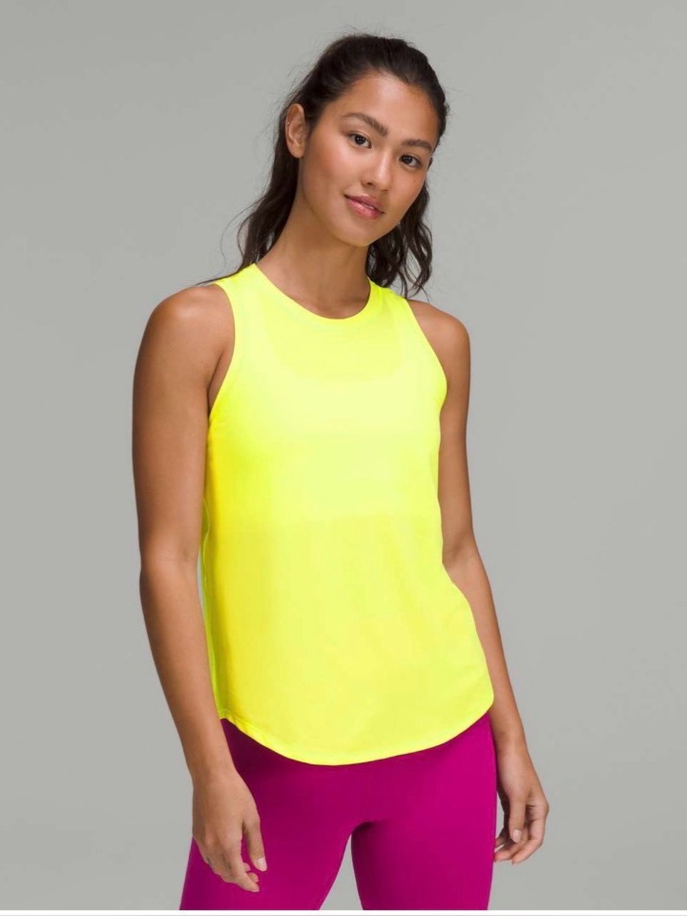 Lululemon High-Neck Running and Training Tank Top Electric Lemon